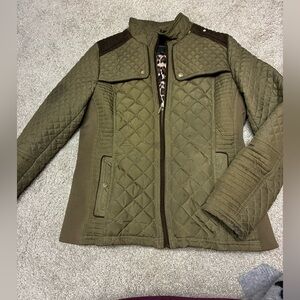 Weatherproof Olive Quilted Utility Jacket